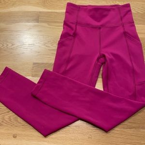 Raspberry women 0 lululemon leggings, with pockets
